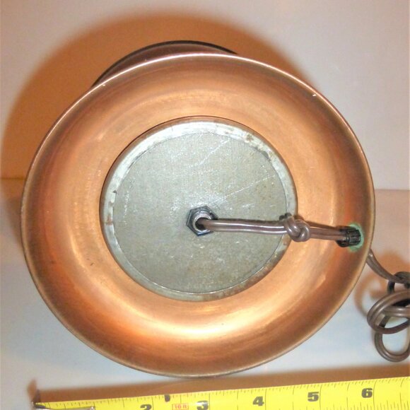 bsm - Vintage COPPER LAMP w/ FLUTE Vintage Electric Copper Light Oil Lamp Style - Picture 6 of 6